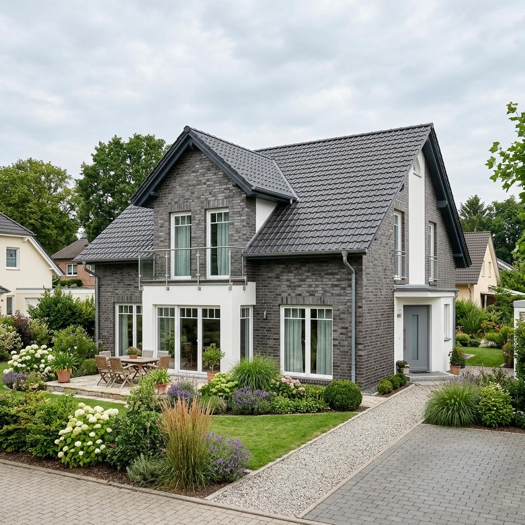 Bausatzhaus Ziegelbausatz ZB 132 von Rötzer Ziegel-Element-Haus mit Satteldach — Massivhaus mit 132 m²